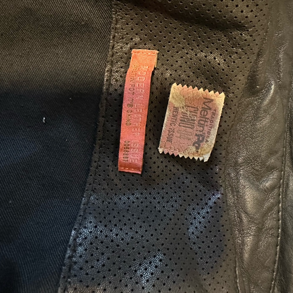 Melting pot chino leather jacket